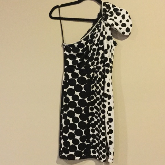 The Limited Dresses & Skirts - One Shoulder The Limited Black & White Dress